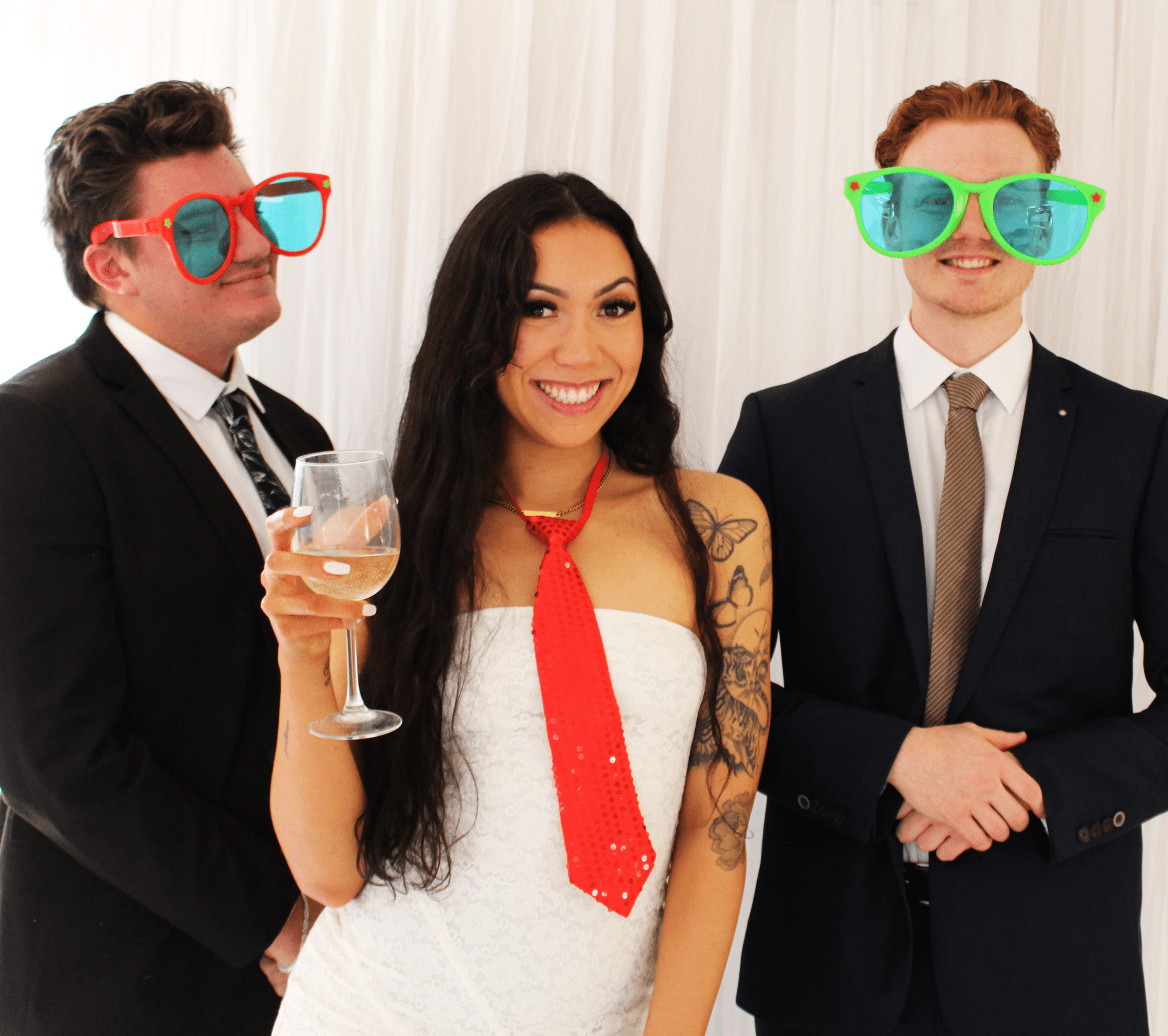 Fun photo booth experience with guests having a great time